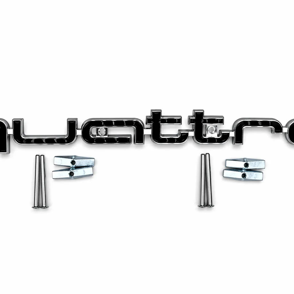 Audi Quattro Grill Emblem Röd & Svart