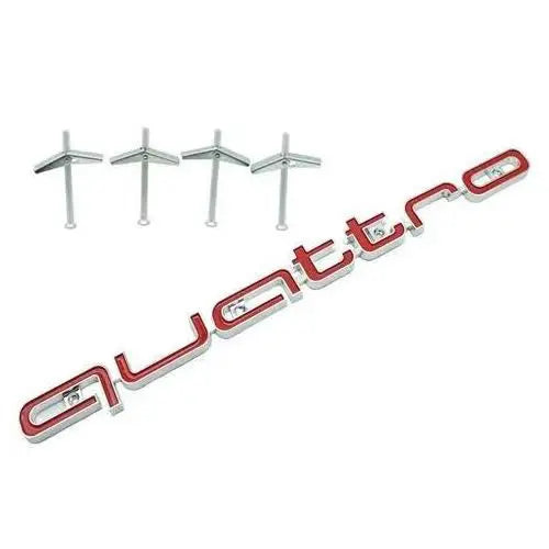 Audi Quattro Grill Emblem Röd & Svart