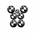 BMW Emblem 7-Pack Svart Vit