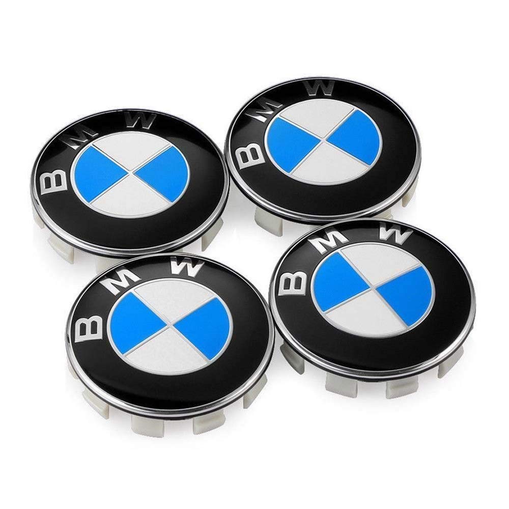 BMW Centrumkåpor Blå/Vit Original 68mm