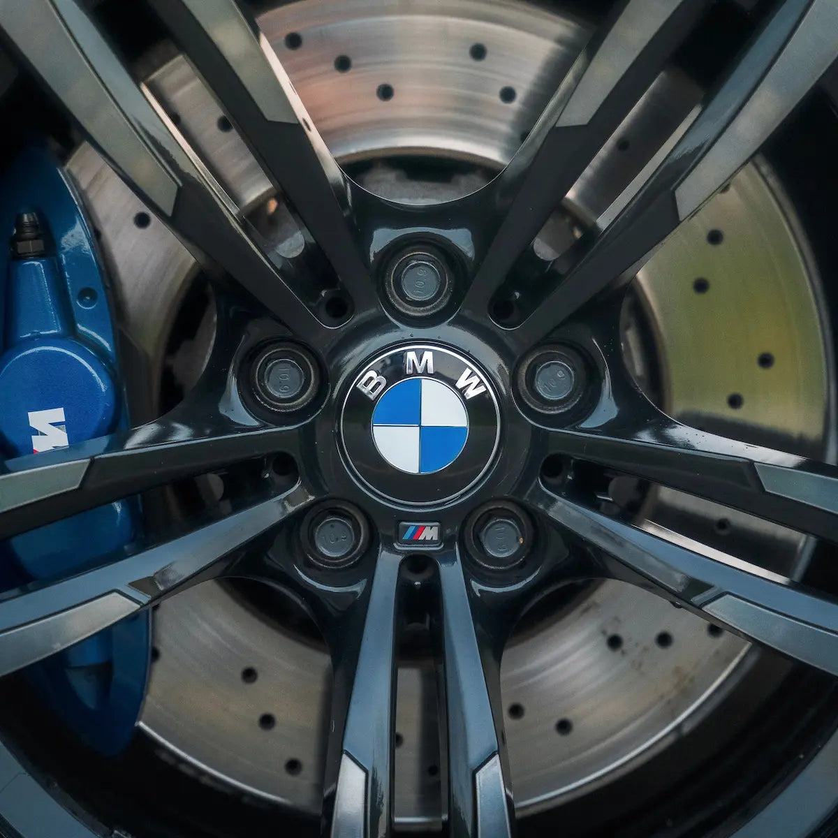 BMW Centrumkåpor Blå/Vit Original 68mm