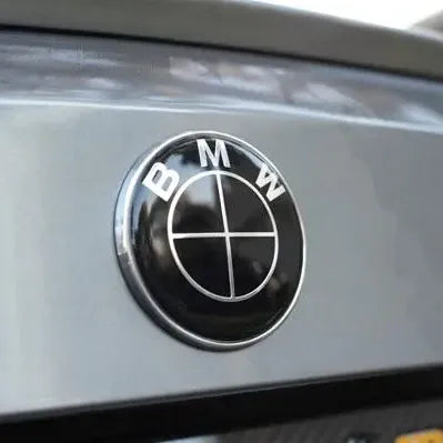 BMW Emblem Helsvart 73mm Baklucka