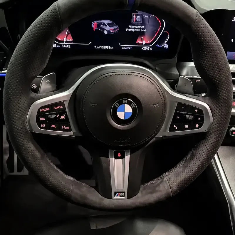 BMW Rattklädsel Alcantara Mocka G-serie Blå