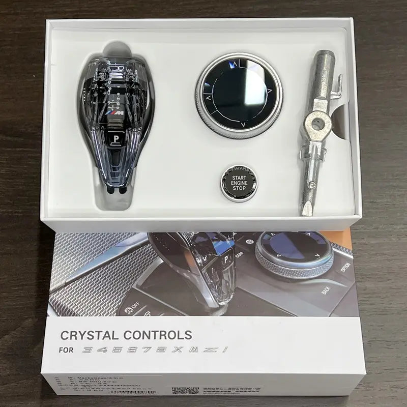BMW Kristall Växelspak & Knappset G30 G31 G32 G12 G01 G02 G08