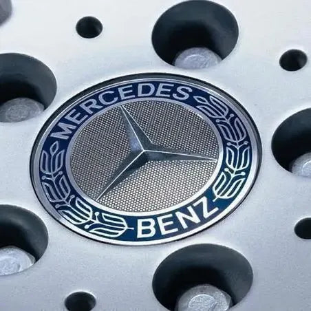 Centrumkåpor Mercedes Blå 4-Pack