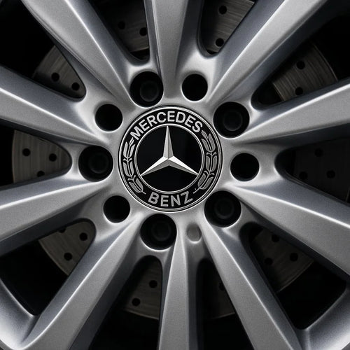 Centrumkåpor Mercedes Svarta 4-Pack