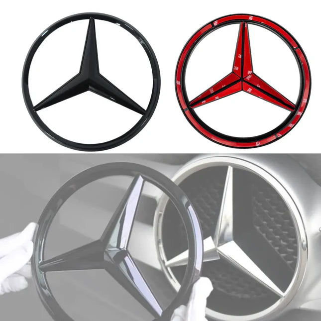 Mercedes Stjärna Grill Blanksvart