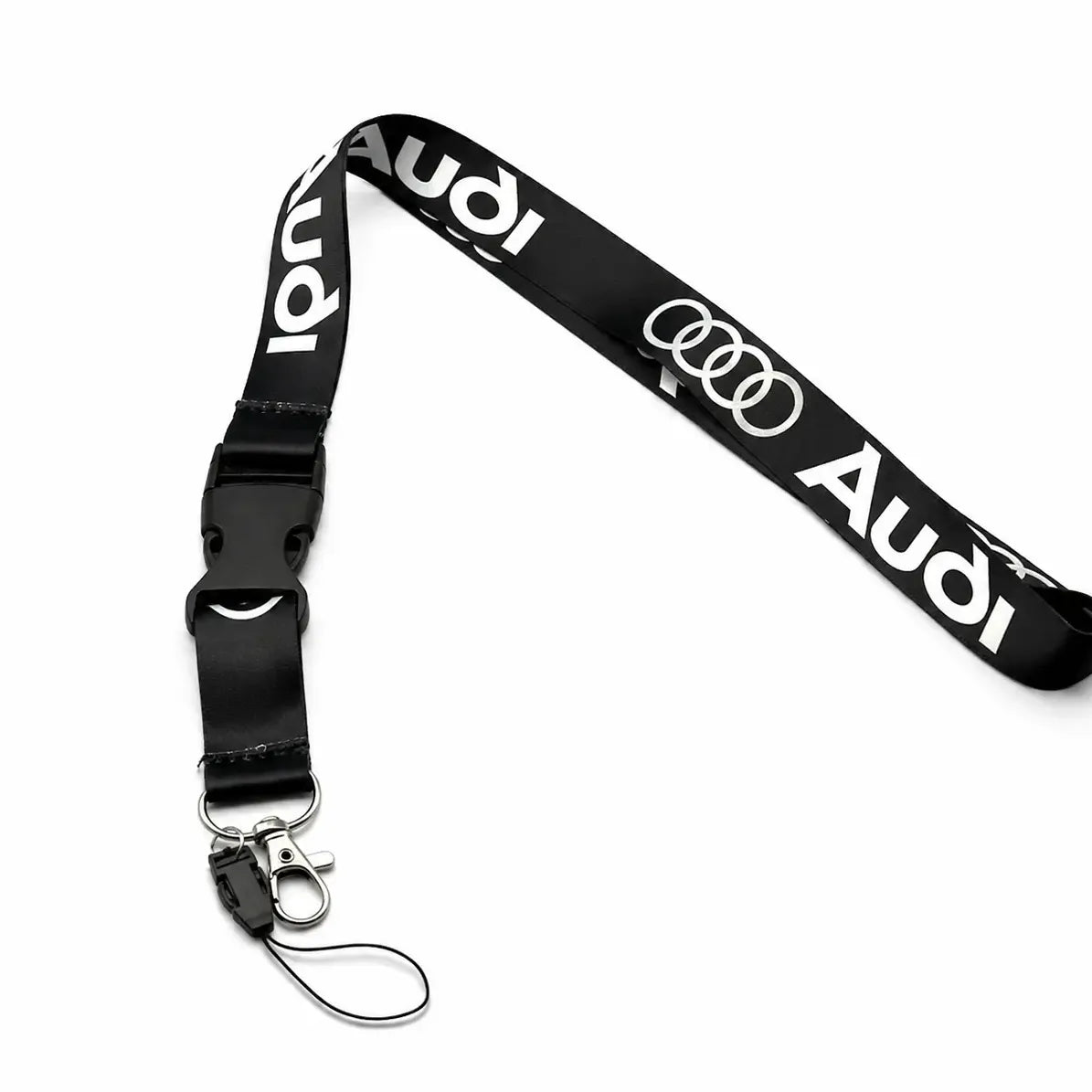 Audi Nyckelband Svart Med Logotyp