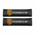 Porsche bälteskudde svart kolfiber 2 pack