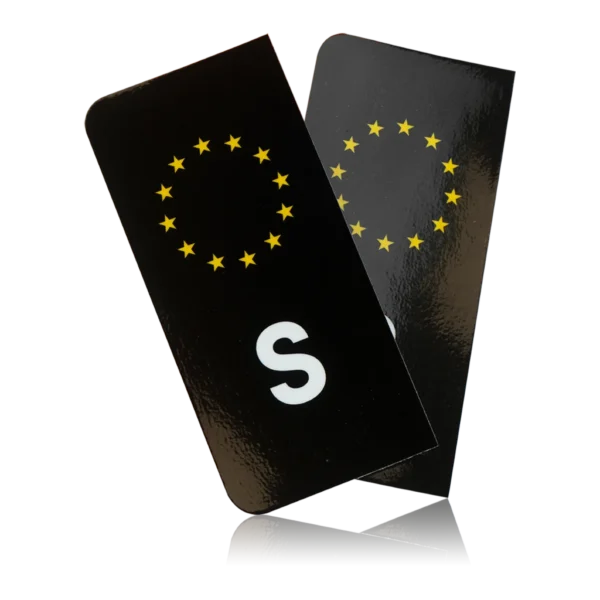 Svarta S-Märken Gula Stjärnor 2-Pack