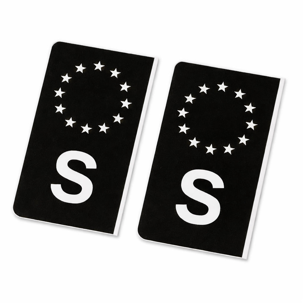 Svarta S-Märken Vita Stjärnor 2-Pack