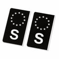 Svarta S-Märken Vita Stjärnor 2-Pack