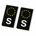 Svarta S-Märken Gula Stjärnor 2-Pack