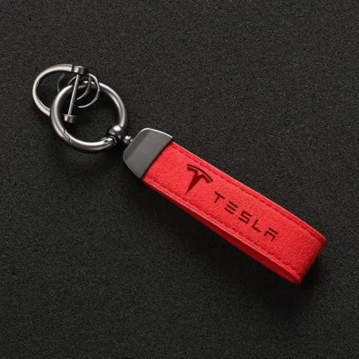 Nyckelring Tesla Alcantara