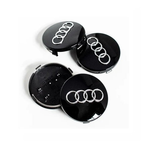 Audi Centrumkåpor 4-Pack Svarta