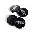 Audi Centrumkåpor 4-Pack Svarta