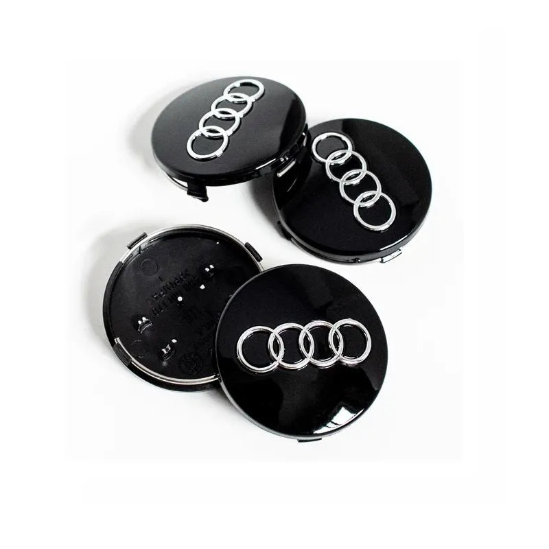 Audi Centrumkåpor 4-Pack Svarta