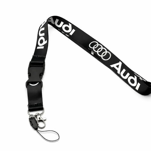 Audi Nyckelband Svart Med Logotyp