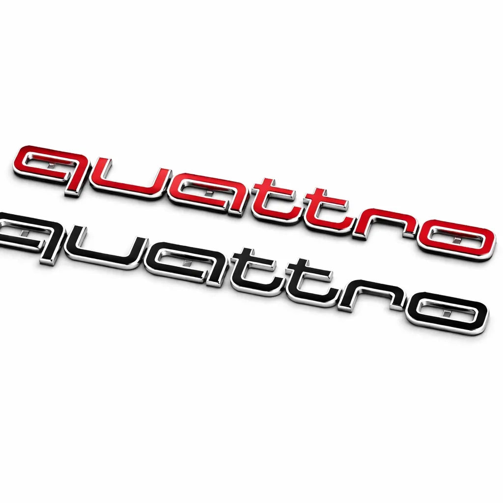 Audi Quattro Grill Emblem Röd & Svart
