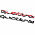 Audi Quattro Grill Emblem Röd & Svart
