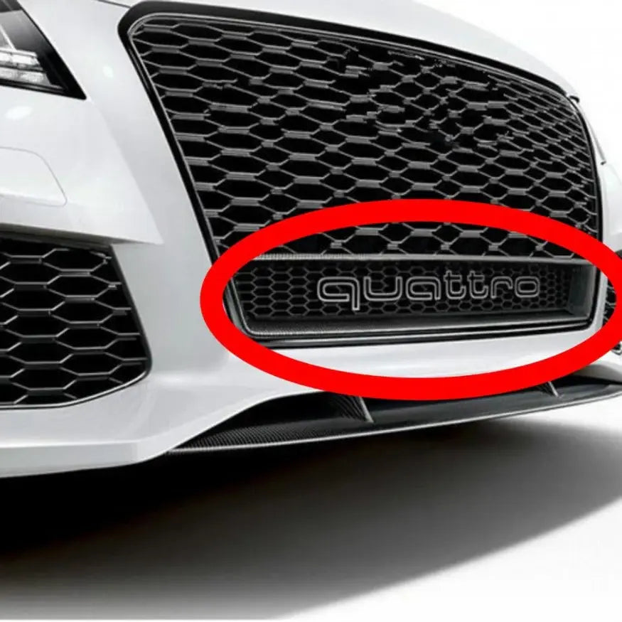 Audi Quattro Grill Emblem Röd & Svart