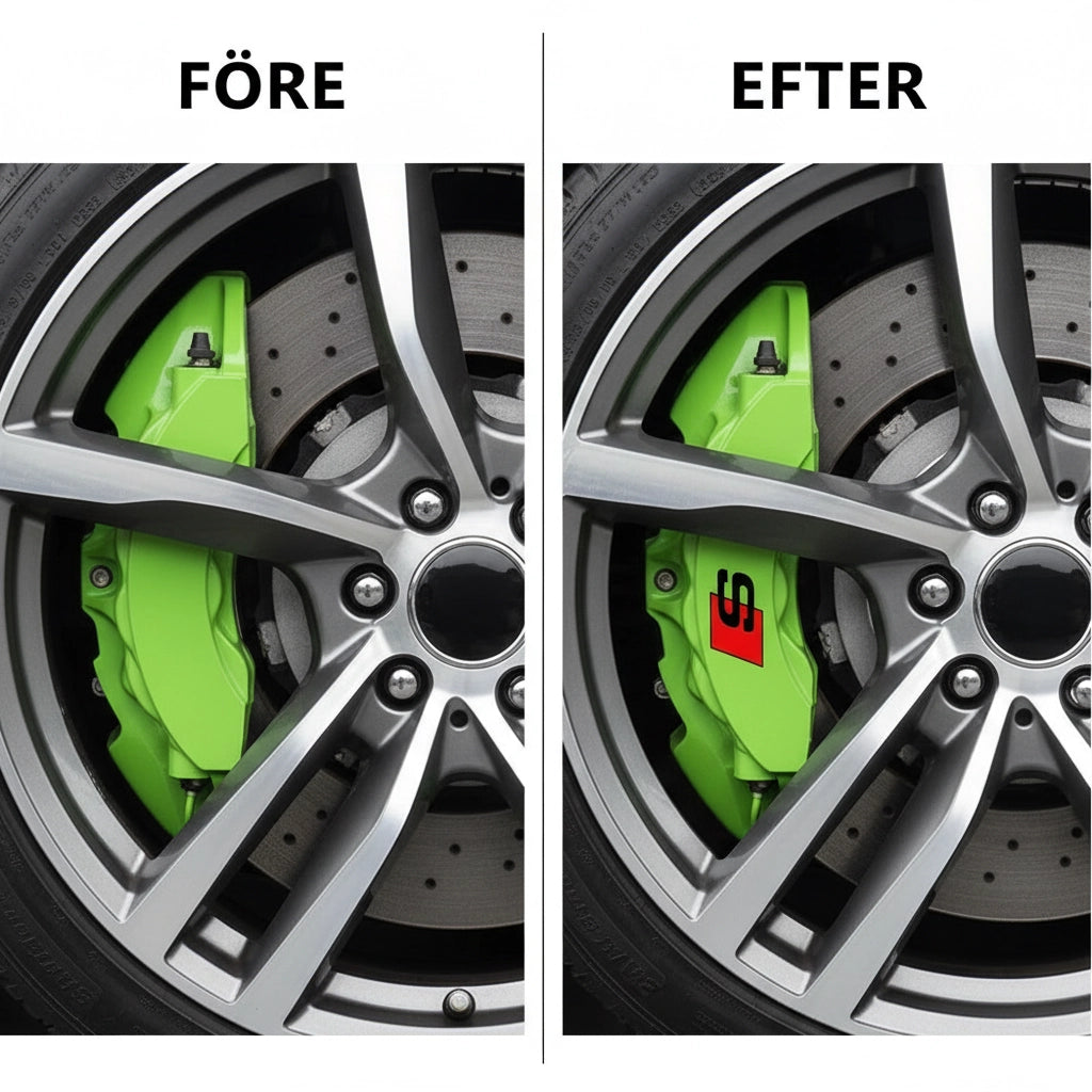 Audi S-Line Dekaler Bromsok Svarta 6-Pack