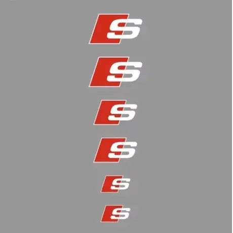Audi S-Line Dekaler Bromsok Vita 6-Pack