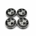 Centrumkåpor BMW Kolfiber Svart/vit 68mm