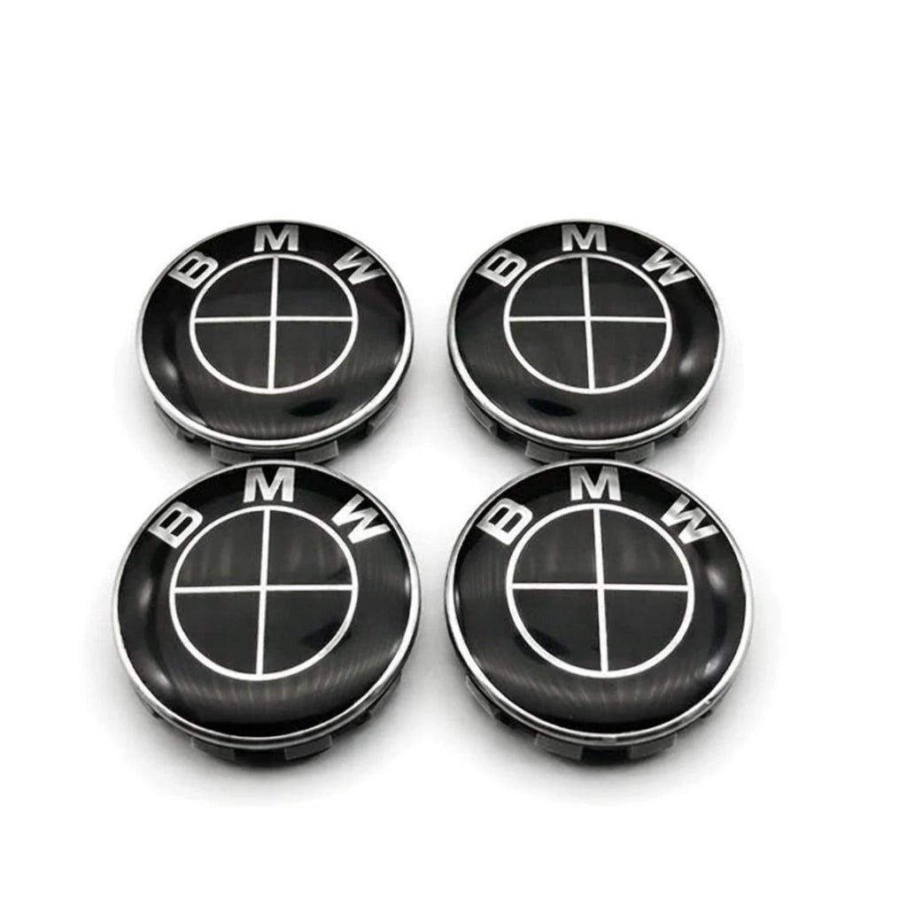 Centrumkåpor BMW Svarta 68mm 4-Pack