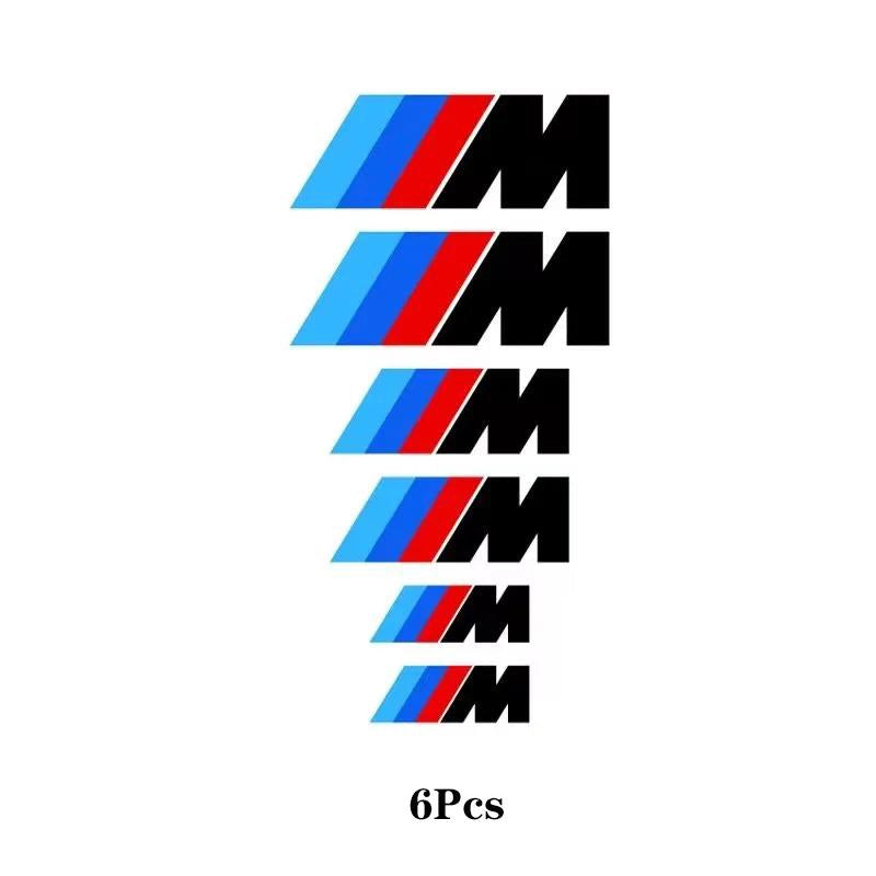 BMW M Dekaler Stickers 6-Pack Svarta