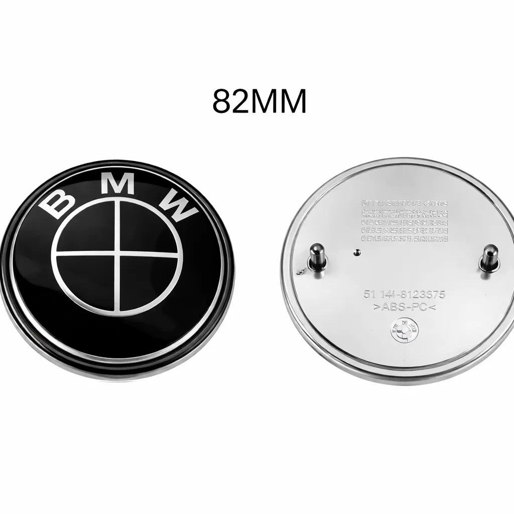 BMW Emblem Helsvart 82mm Motorhuv/Baklucka