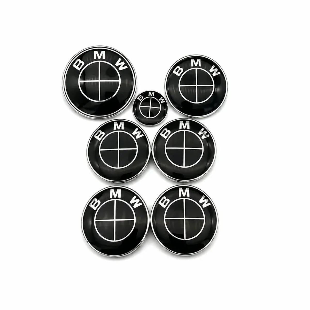 BMW Emblem 7-Pack Helsvarta