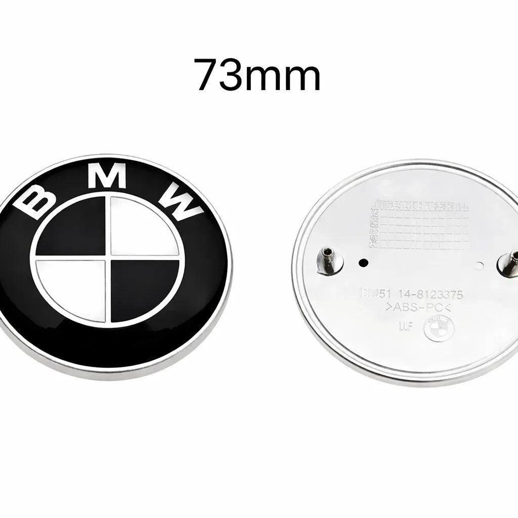 BMW Emblem Svart Vit 73mm Baklucka