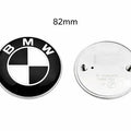 BMW Emblem Svart Vit 82mm Motorhuv/Baklucka