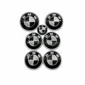 BMW Emblem 7-Pack Svart/Vit Kolfiber