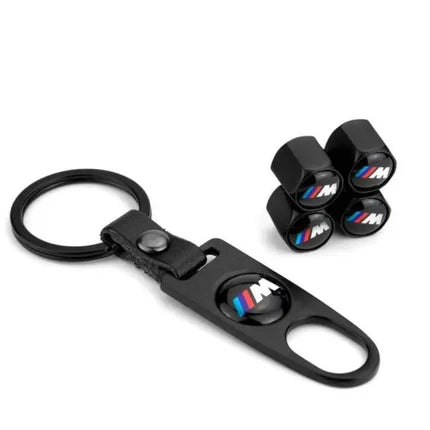BMW M Ventilhattar Med Nyckelring 4-Pack Svart