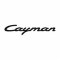 cayman emblem porsche blanksvart