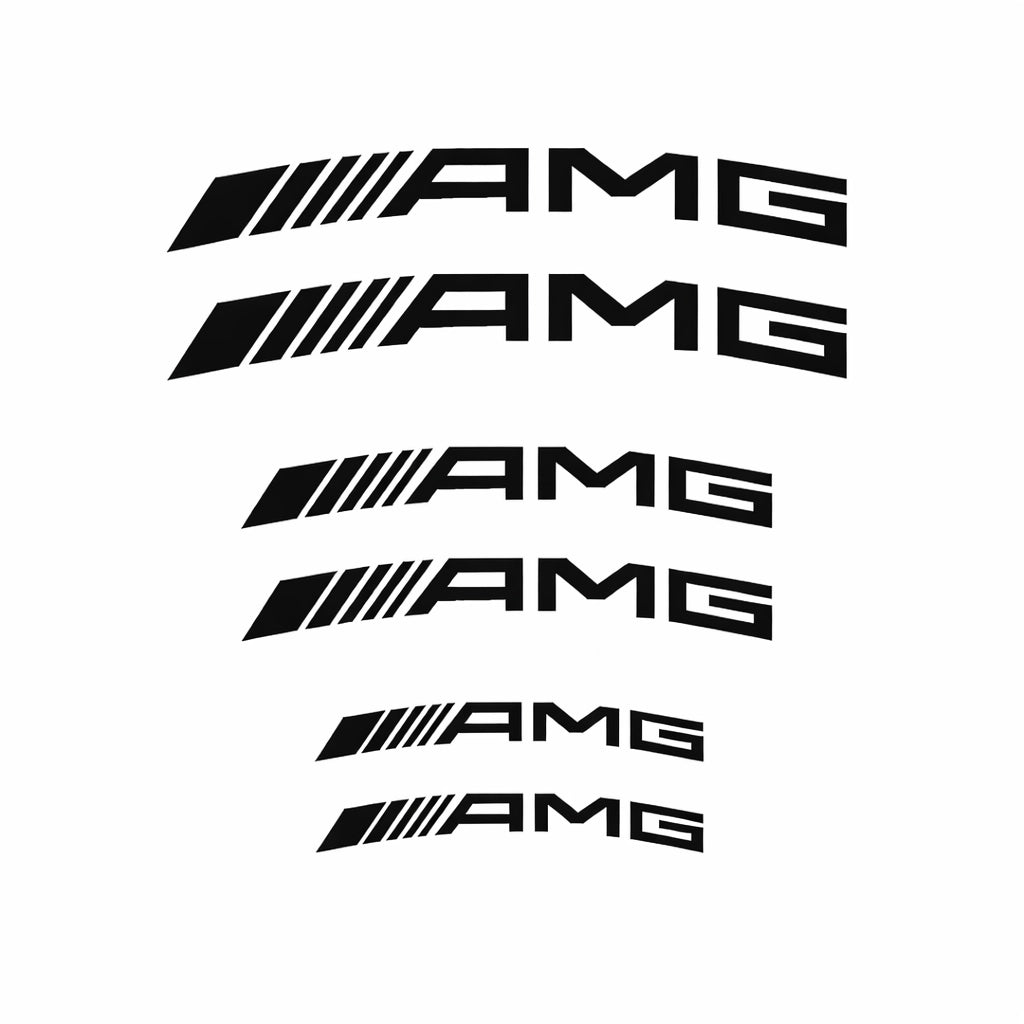 Mercedes AMG Dekaler Bromsok Svarta 6-Pack