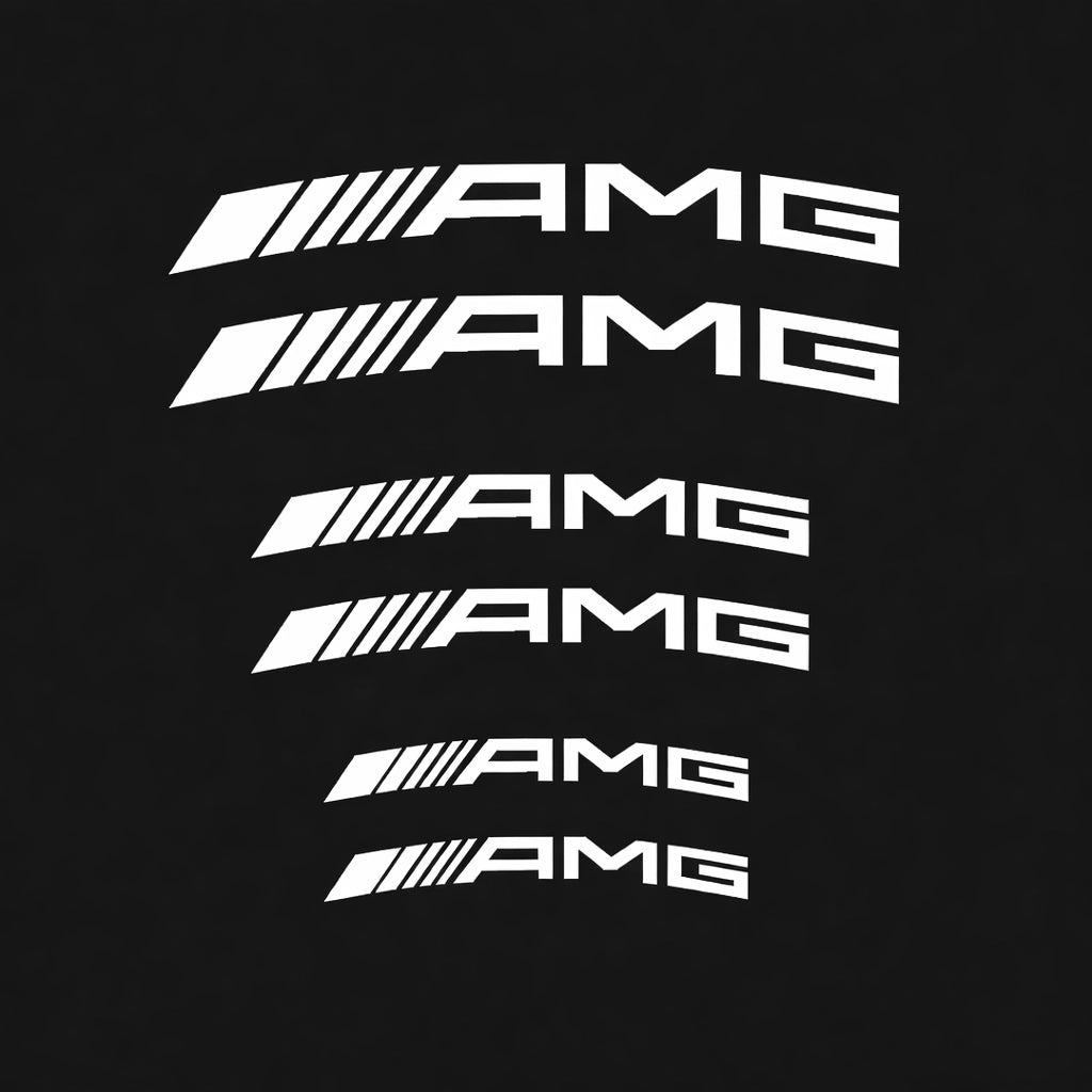 Mercedes AMG Dekaler Bromsok Vita 6 Pack