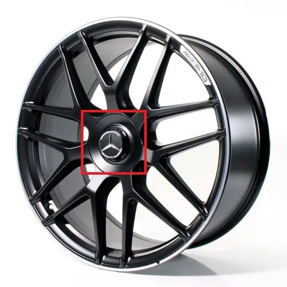 Centrumkåpor Mercedes Svarta AMG 4-Pack