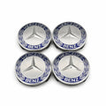 Centrumkåpor Mercedes Blå 4-Pack