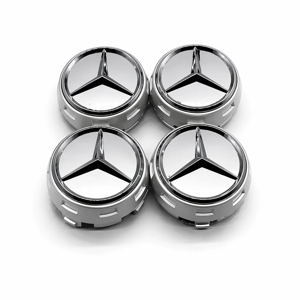 Mercedes Centrumkåpor Silver AMG Style