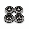Centrumkåpor Mercedes Svarta 4-Pack