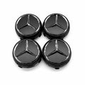 Centrumkåpor Mercedes Svarta AMG 4-Pack
