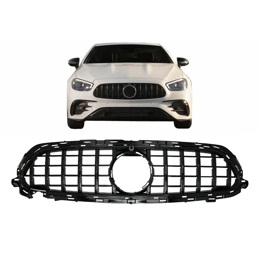 Mercedes Grill W213 E-Klass Facelift AMG Panamericana Blanksvart