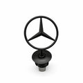 Mercedes Stjärna Till Motorhuv Blanksvart