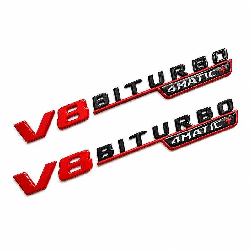 Mercedes V8 Biturbo 4Matic+ Emblem 2-Pack