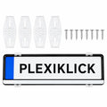 Plexiklick Skylthållare Nummerskylt 4-Pack Två Skyltar