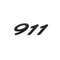 Porsche 911 Emblem Svart