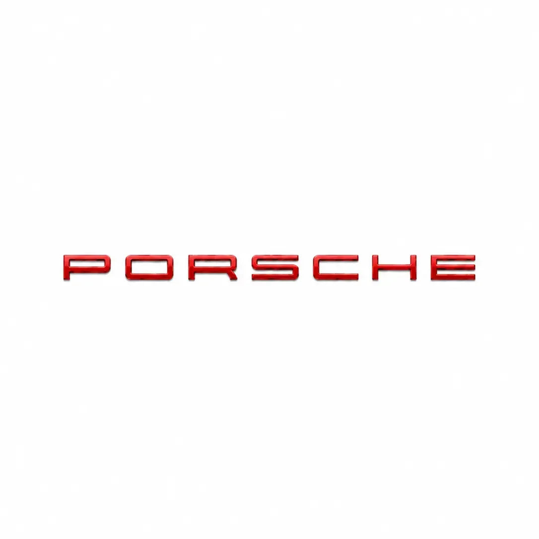 Porsche Emblem Bagagelucka Röd